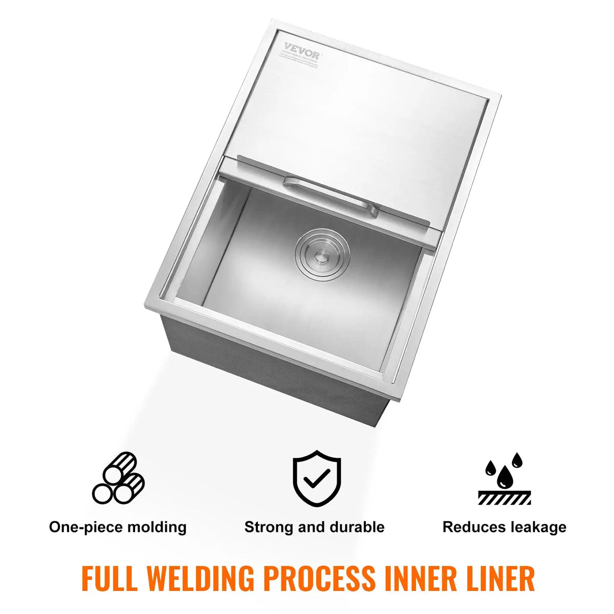SucceBuy Drop in Ice Chest Stainless Steel Ice Cooler Commercial — product view 4