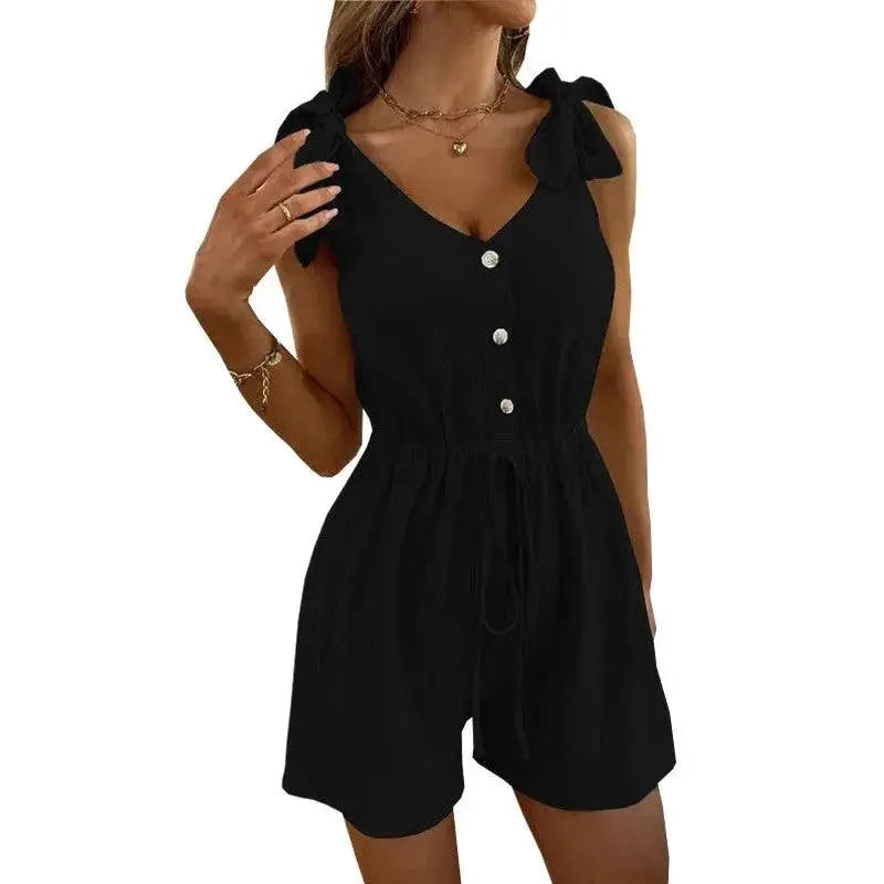 White Summer Jumpsuit Effortless Chic Bodysuit For Women