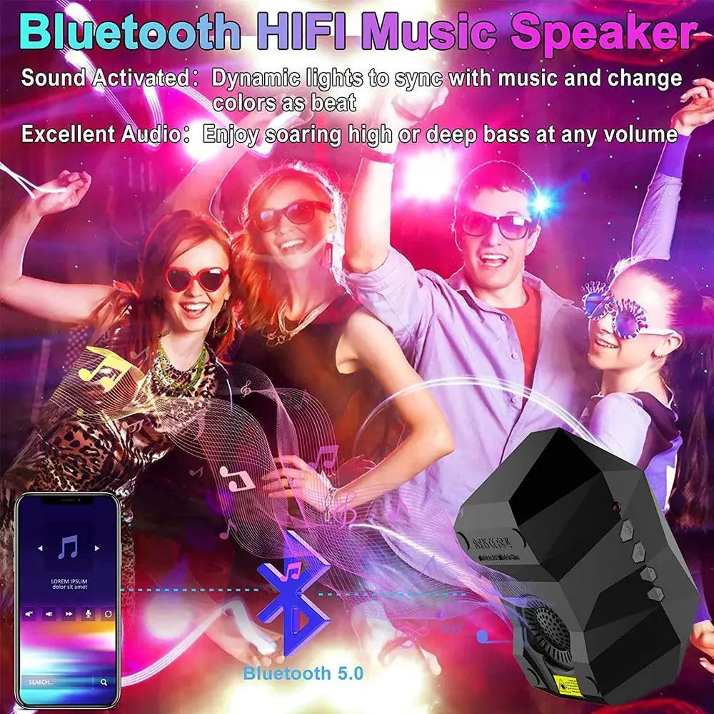Aurora Galaxy Star Projector With Bluetooth Speaker Remote