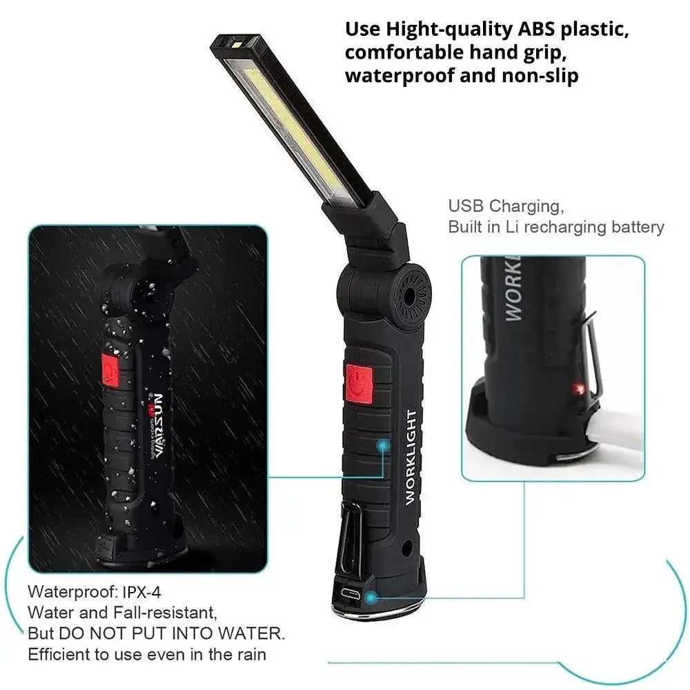Camping Led Work Light Portable Magnetic Torch For Night Use