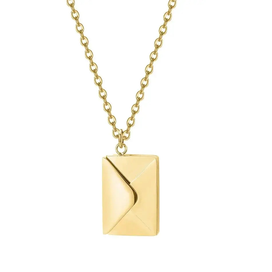 Custom Letter Envelope Necklace - Her — product view 16
