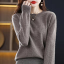 Crew Neck Wool Knit Sweater