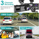 Clear Front Interior Rear Dash Cam for Drivers Now