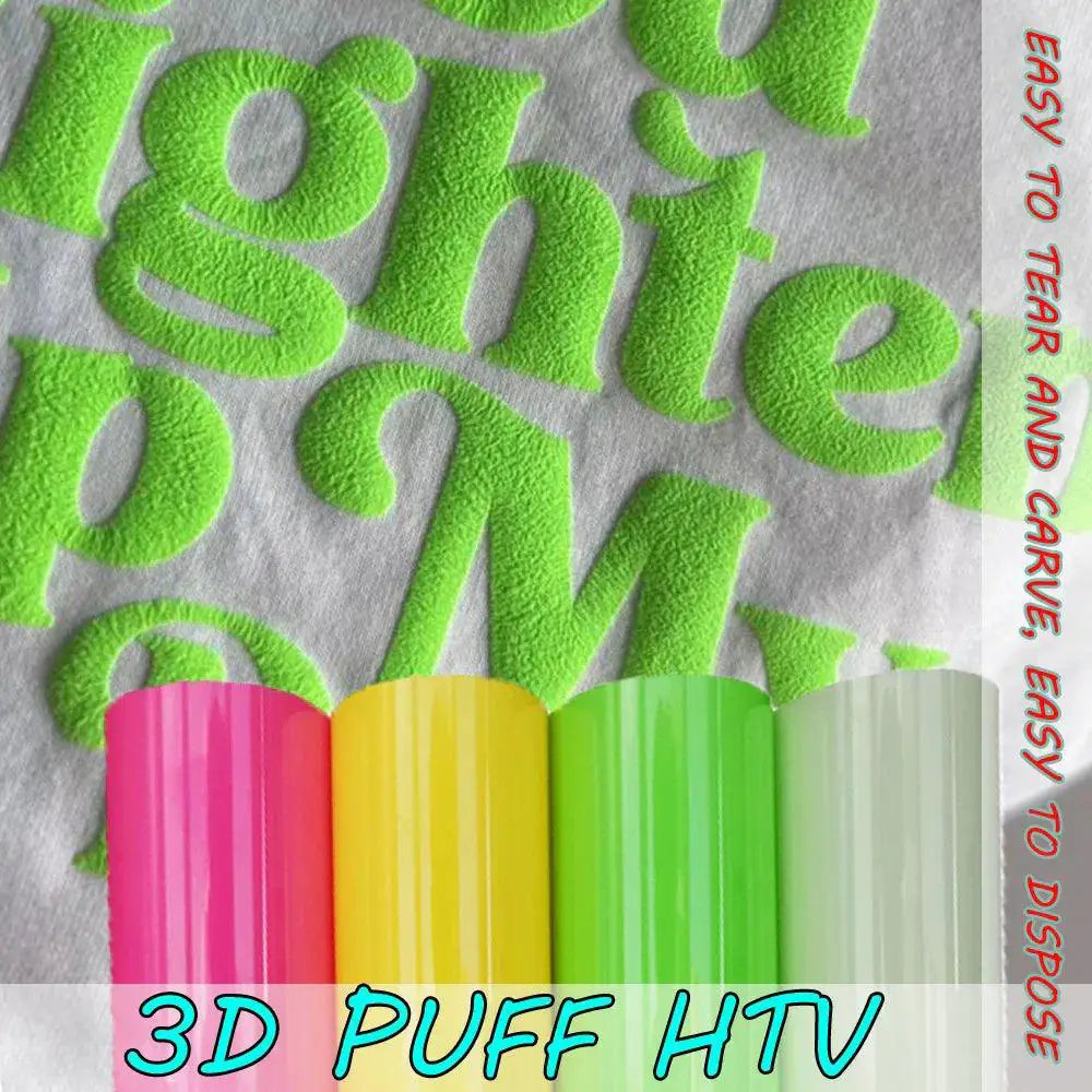 3D Puff Vinyl Film for DIY T Shirt and Pillow Designs