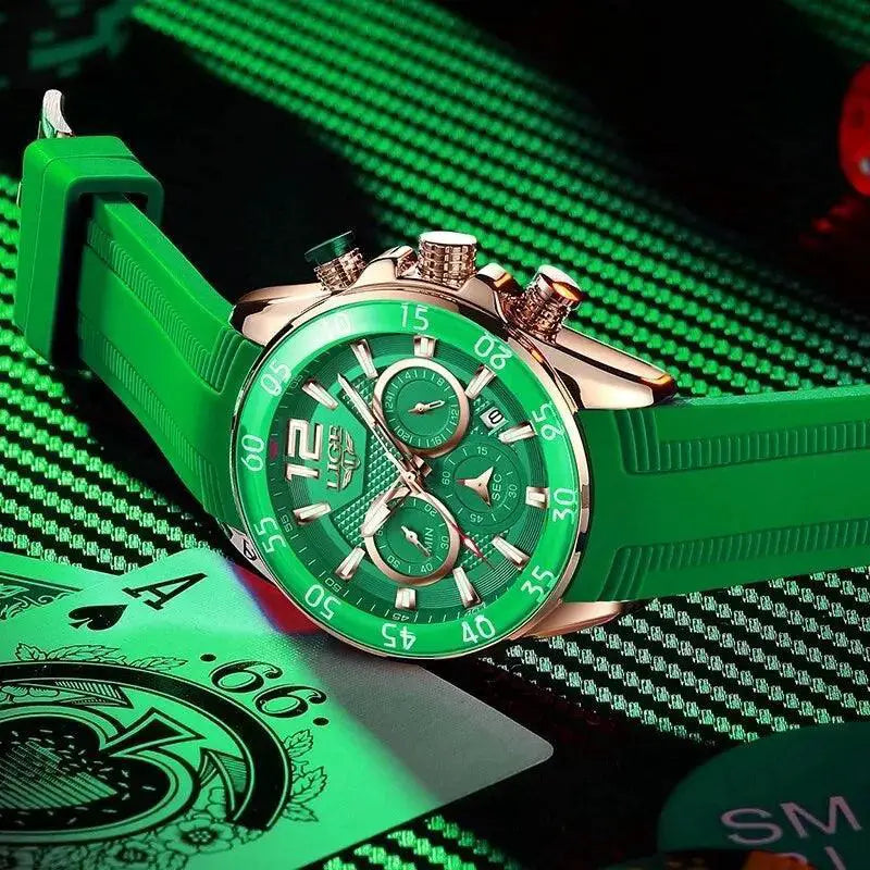 LIGE Men's Chronograph Watch Stylish Quartz Timepiece Design