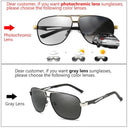 Premium Men's Polarized Photochromic Sunglasses for Driving