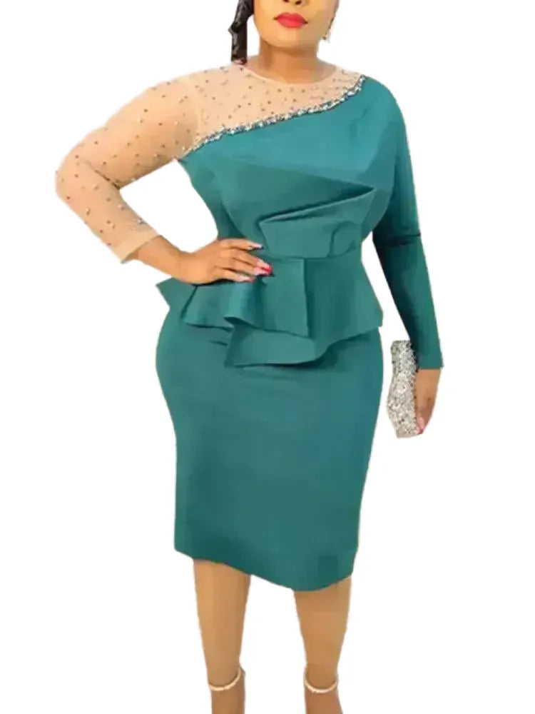 Elegant Beaded Midi Dress for Evening — product view 1