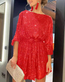 Sequin Elegance Luxurious Spring Dress Stylish Mini Glamour