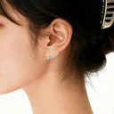 Moissanite Stud Earrings in Sterling Silver Cbtb