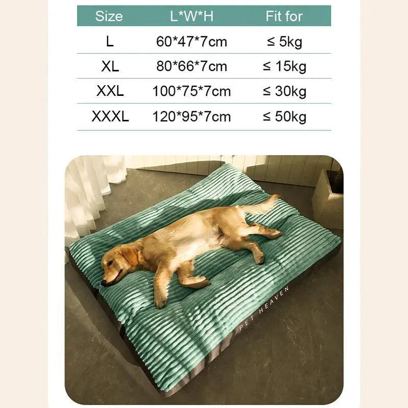 Pet Mat Corduroy Cotton Winter Dog Bed For Large Dogs