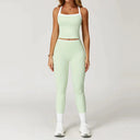 Women 2pc Fitness Set High Waist Bell Bottoms