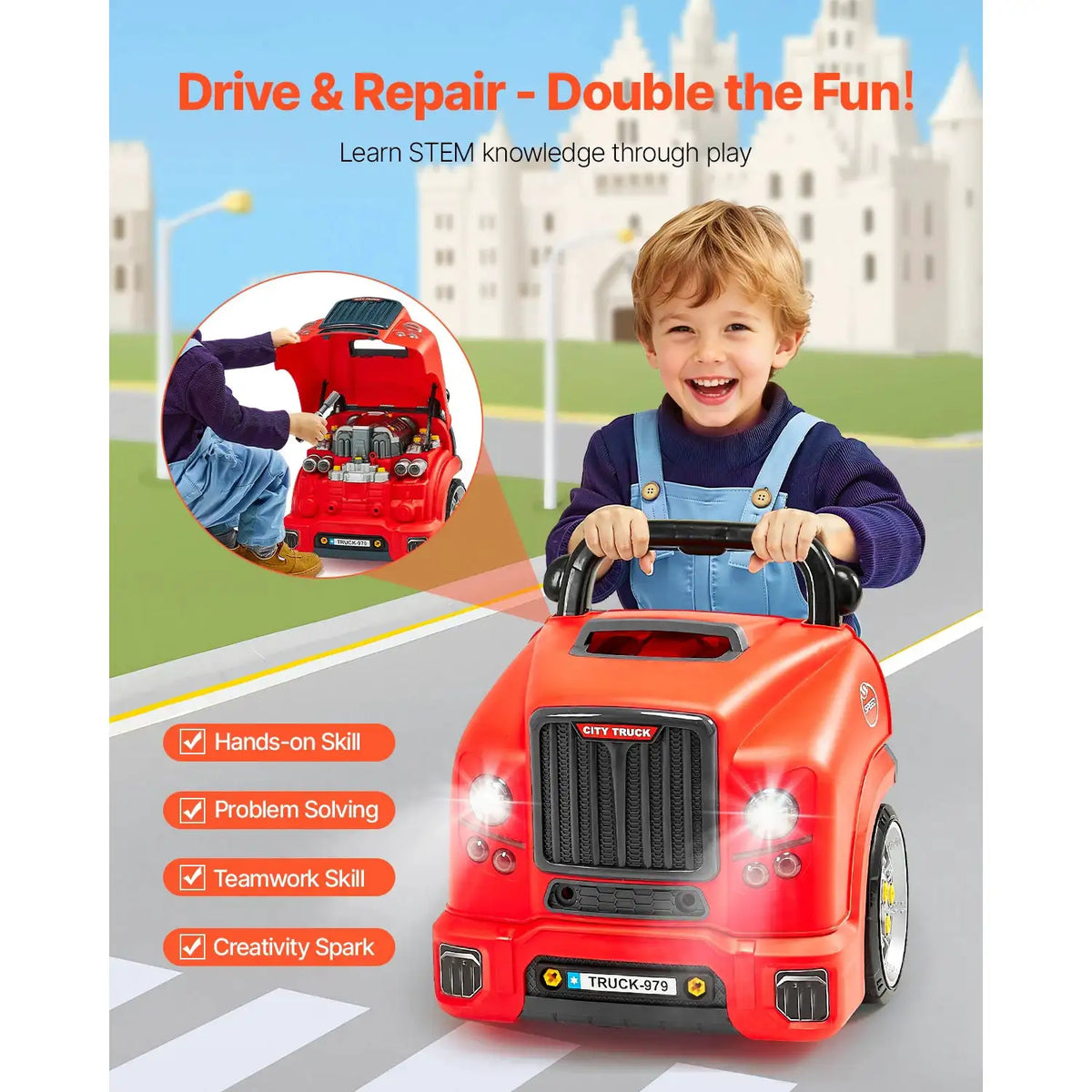 Kids Mechanic Car Repair Toy Set — product view 2