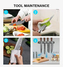 Laser-Etched Damascus Kitchen Cleaver & Knife Set