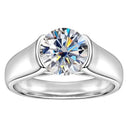 Luxury Sterling Silver Silver Moissanite Ring