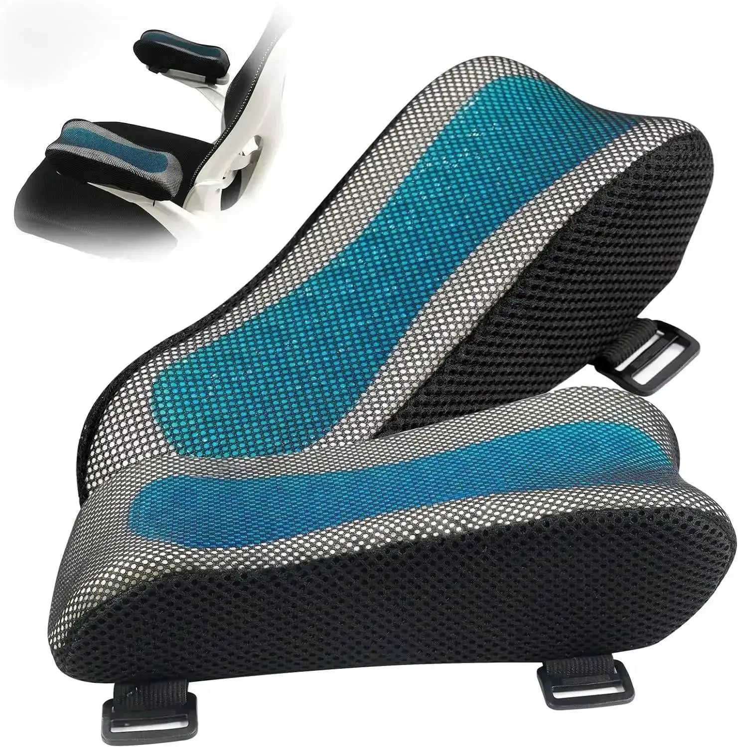 Ergonomic Armrest Pads With Cooling Gel Memory Foam Set Of 2