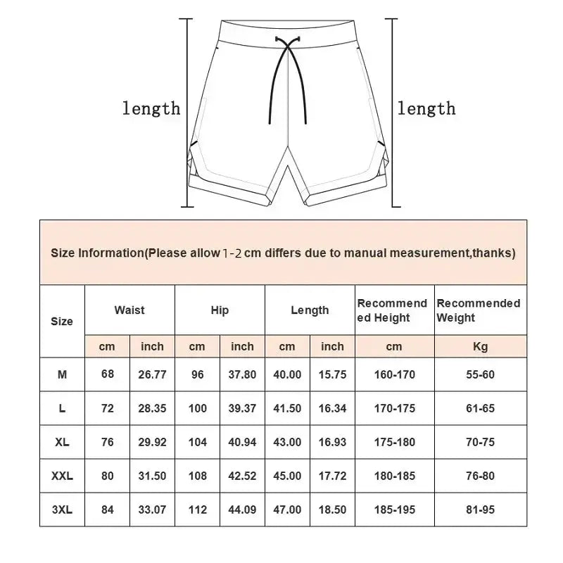 Men's 2-In-1 Camo Running and Gym Shorts Quick Dry - OurLum.com