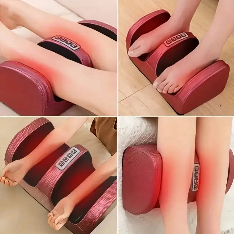 Ergonomic Electric Foot Massager Hot Compress Shiatsu Kneading Leg Calf Muscle Relax Circulation Multifunctional Heat Massager