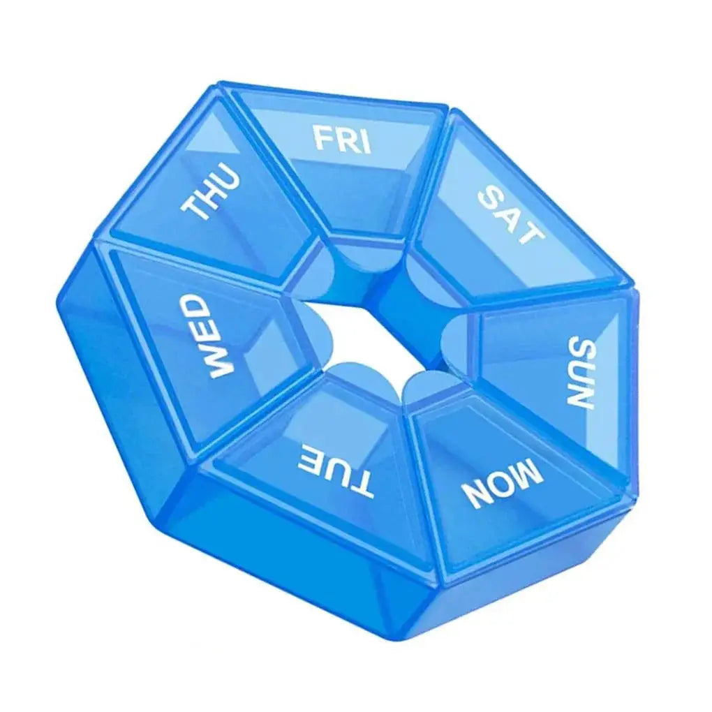 7 Day Pill Case With Date Reminder Portable Tablet Holder