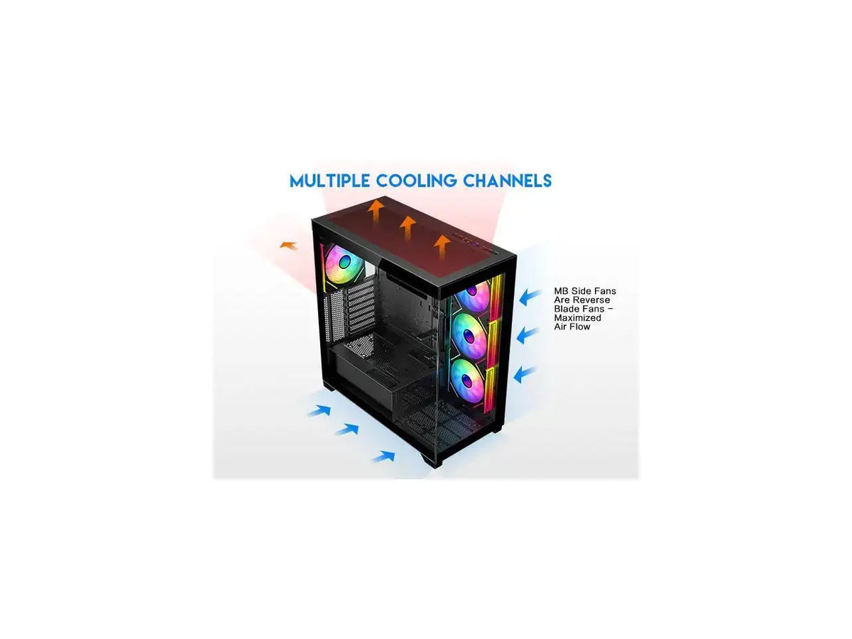DIYPC Vanguard-F2-BK Black Cases (Computer Cases - ATX Form)