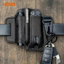 Tactical Leather Belt - Durable EDC Tool Holder