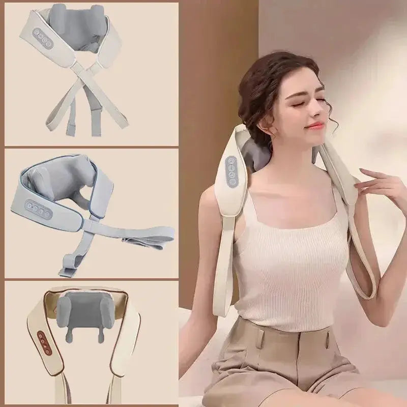 Neck And Shoulder Massage Shawl Heating 6D Massager - OurLum.com