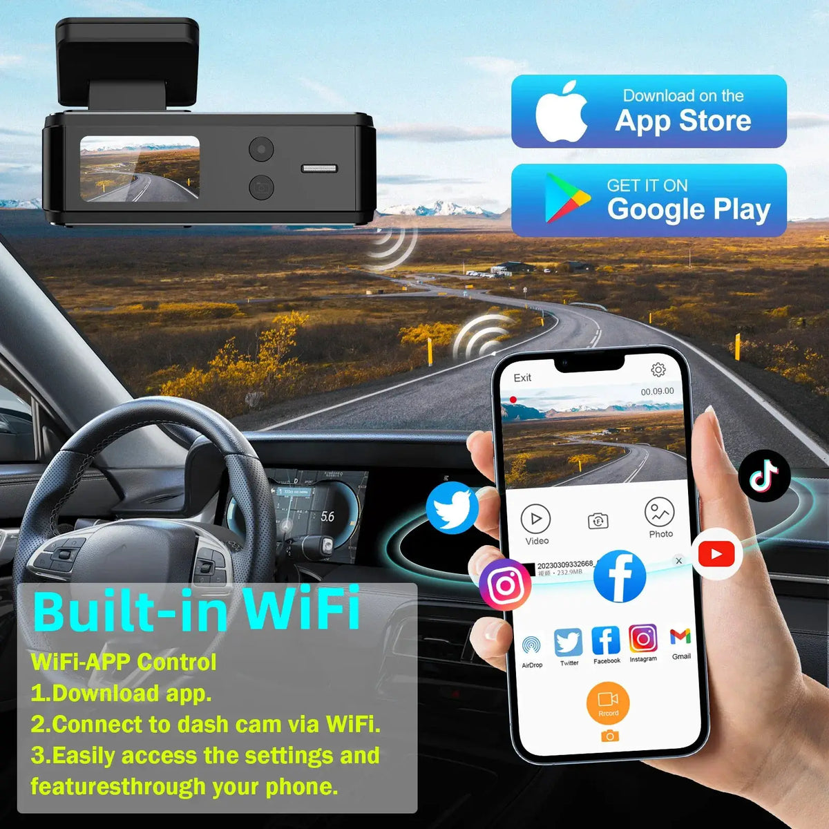 Night Vision Dash Cam - Safe Driving At Night — product view 8