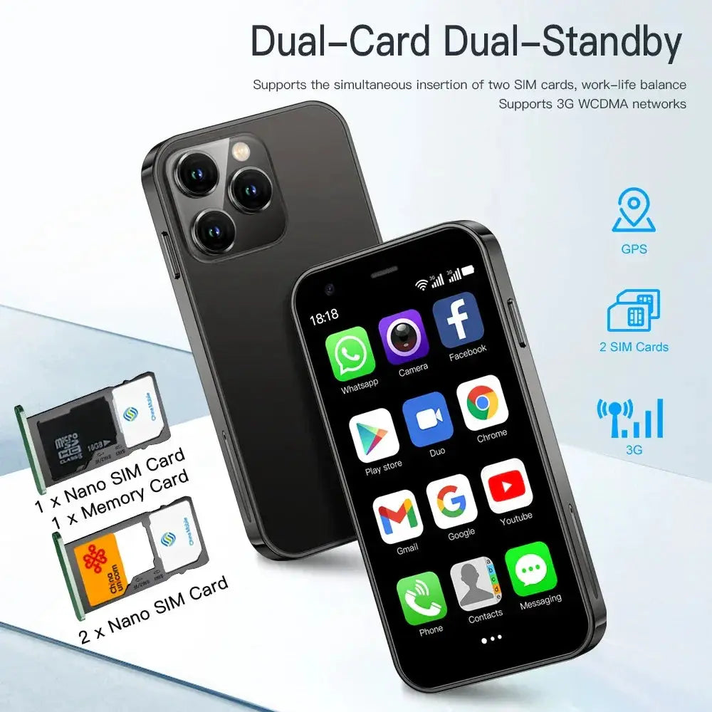Servo 15SE Mini Smartphone Ultra Compact Dual SIM 3G 2023