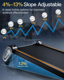 13 Percent Auto Incline Treadmill Desk Walking Pad Bluetooth LED