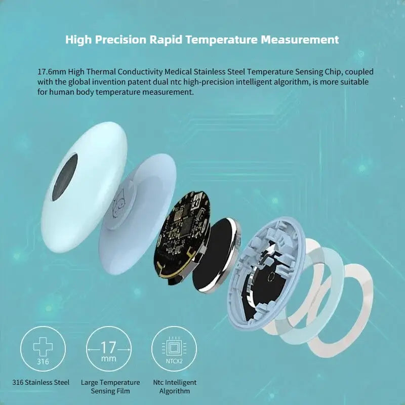 Miaomiaoce Baby Smart Thermometer Pro Digital Accrate Measurement APP Constant Monitor Rechargeable High Temprature Alarm