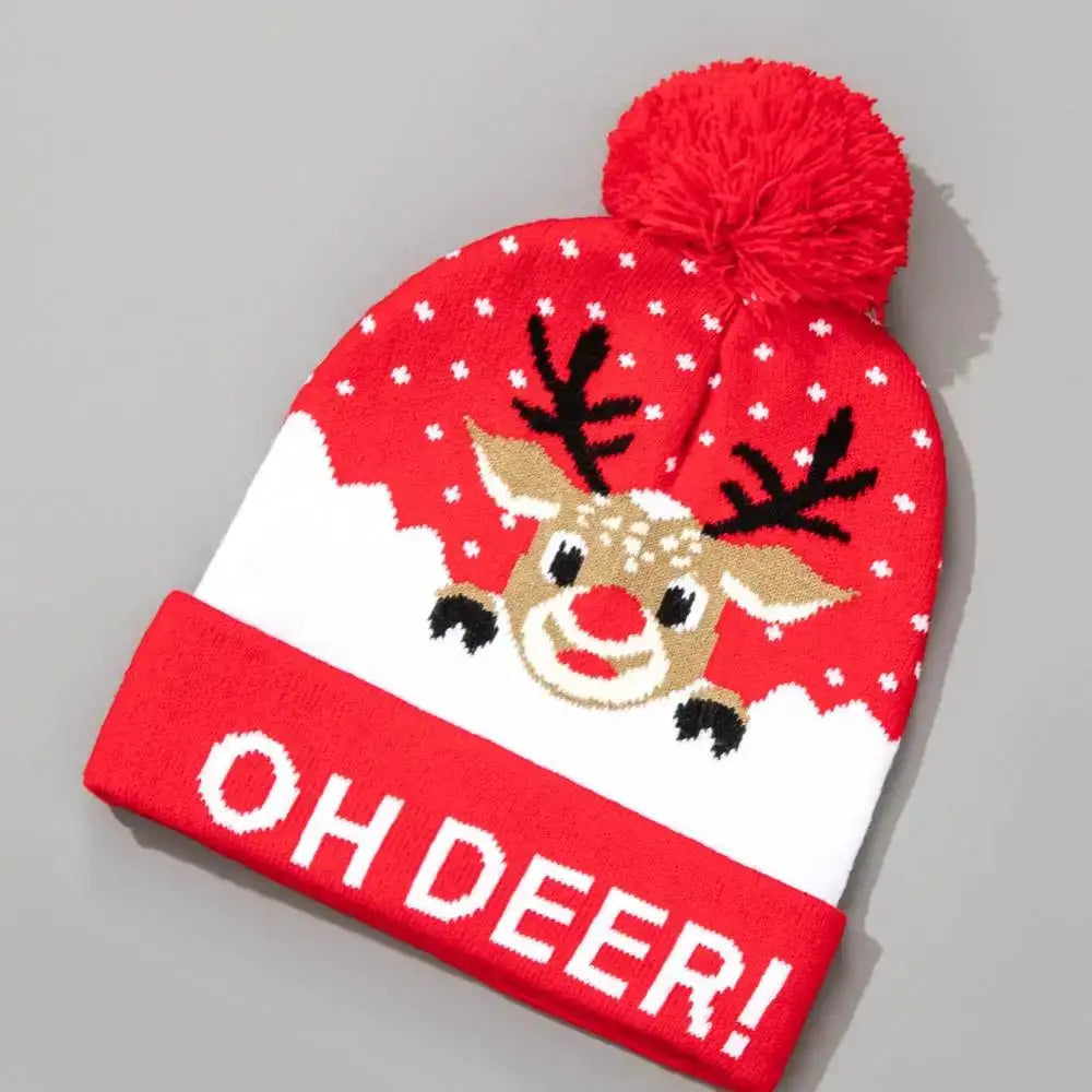 Christmas Hat Snowman Winter Warm Color Knitted Cap Christmas Gift For New Year Xmas Party Decor Men Women Warm Hats