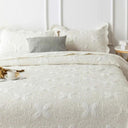 Nordic Embroidered Cotton Quilted Bedspread Summer Throw