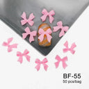 Ribbon Bow Nail Art Kit Elegant Black White Design Set