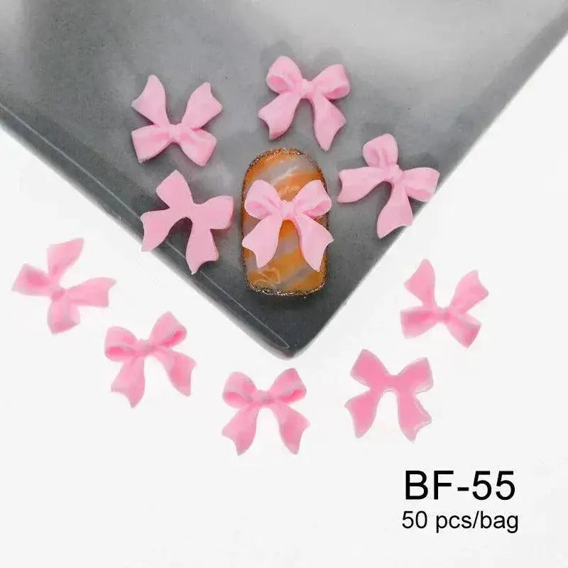 Ribbon Bow Nail Art Kit Elegant Black White Design Set