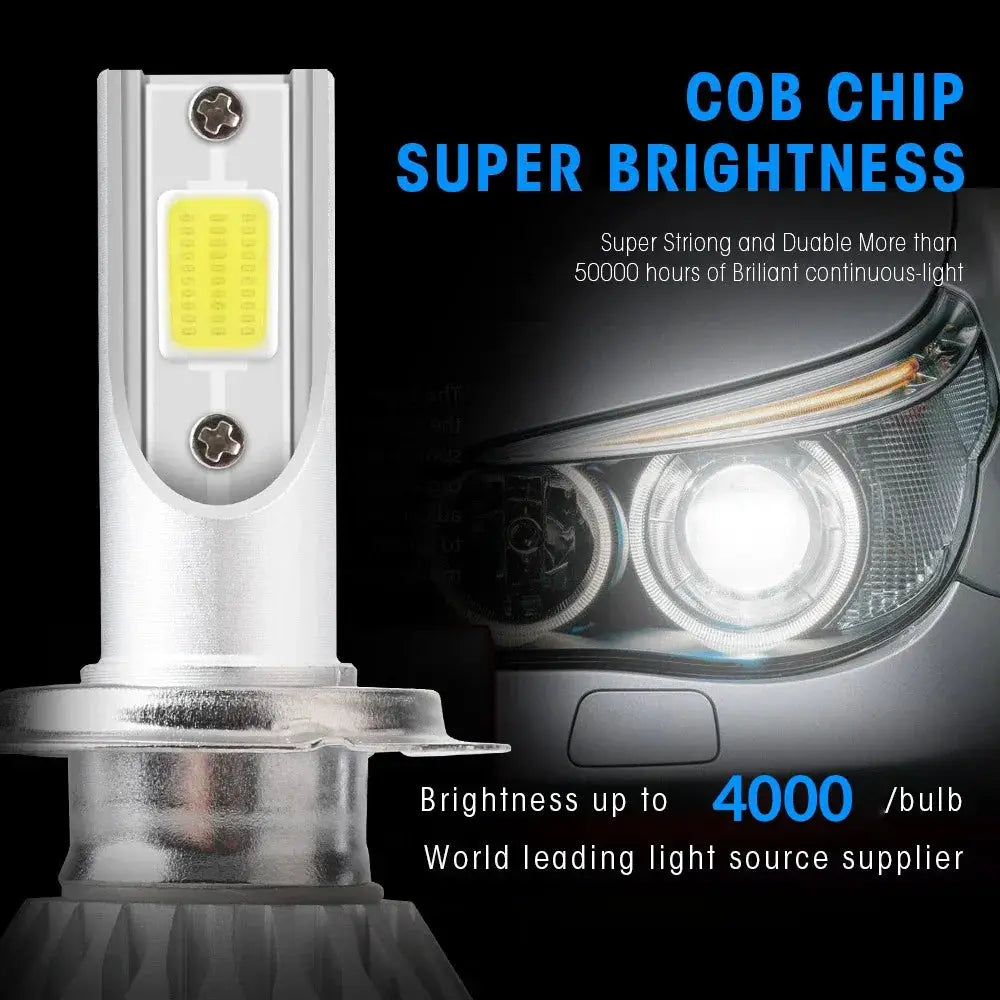 2x H7 H11 H4 LED Car Headlight Bulbs Hi Low 3000K 6000K