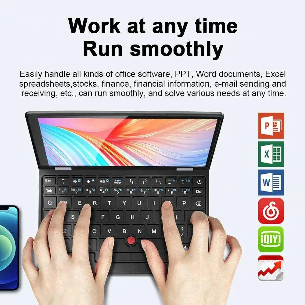 7 Inch Pocket Laptop Portable Mini PC Touch Screen
