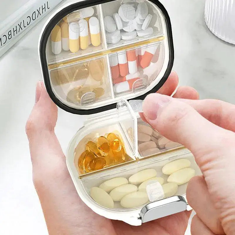 Compact Weekly Pill Organizer Travel Moisture Sealed