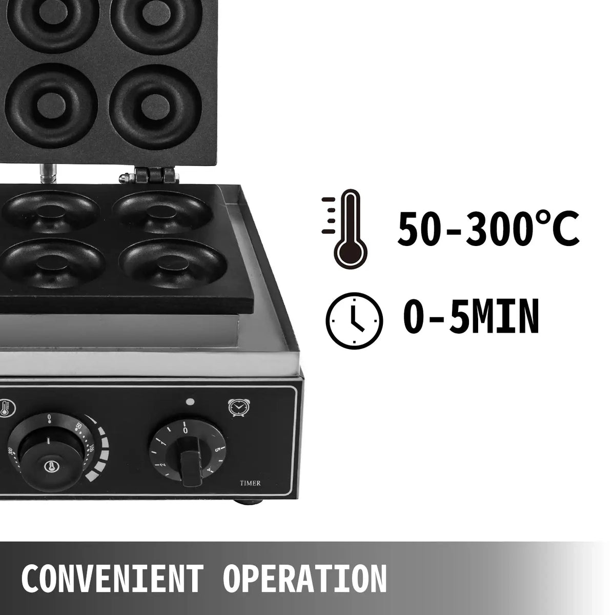 SucceBuy Hole Electric Sweet Donut Maker Stainless Steel Non — product view 5