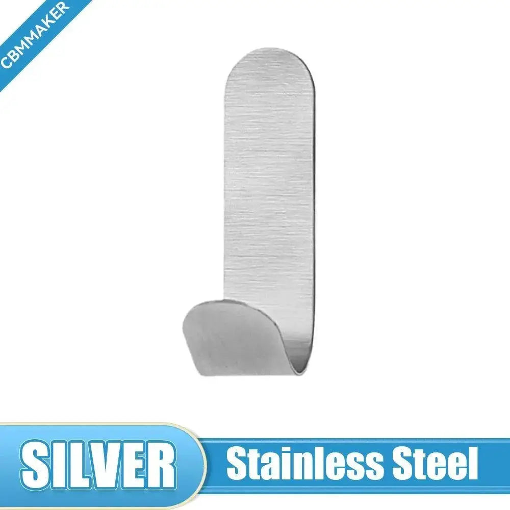 Stainless Steel Adhesive Hooks for Versatile Organization