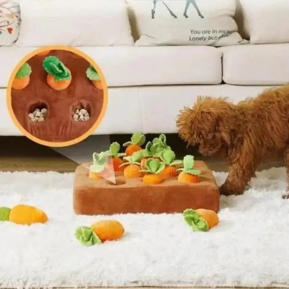 Carrot Snuffle Mat For Dogs Cats Puzzle Toy With 12 Carrots