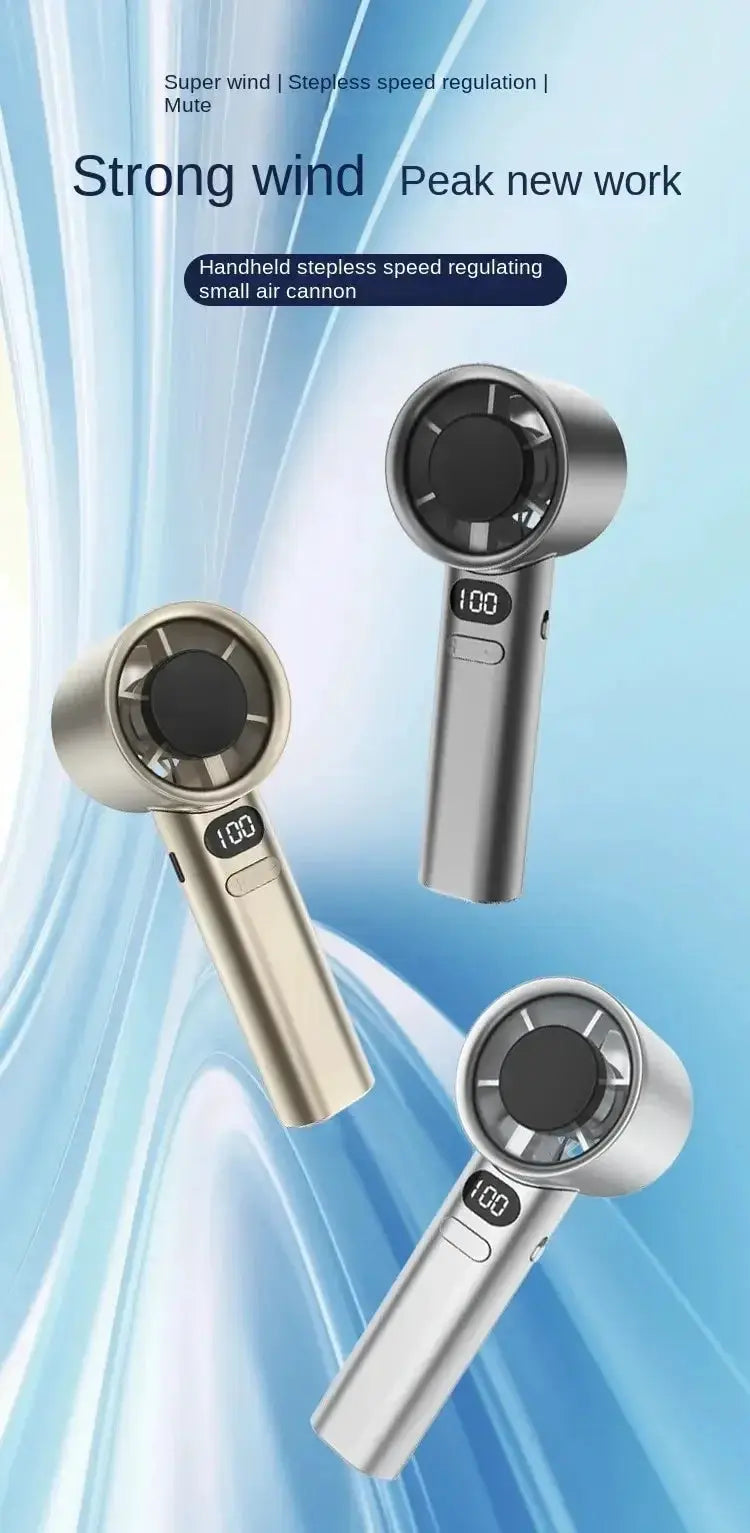 Bladeless USB Hand Fan 120 Speeds Portable Mini Cooler - OurLum.com