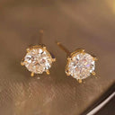 Moissanite Stud Earrings in Sterling Silver Fashion
