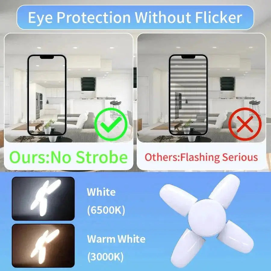 Fan Shape LED Bulb E27 Foldable Ceiling Light Energy Saving