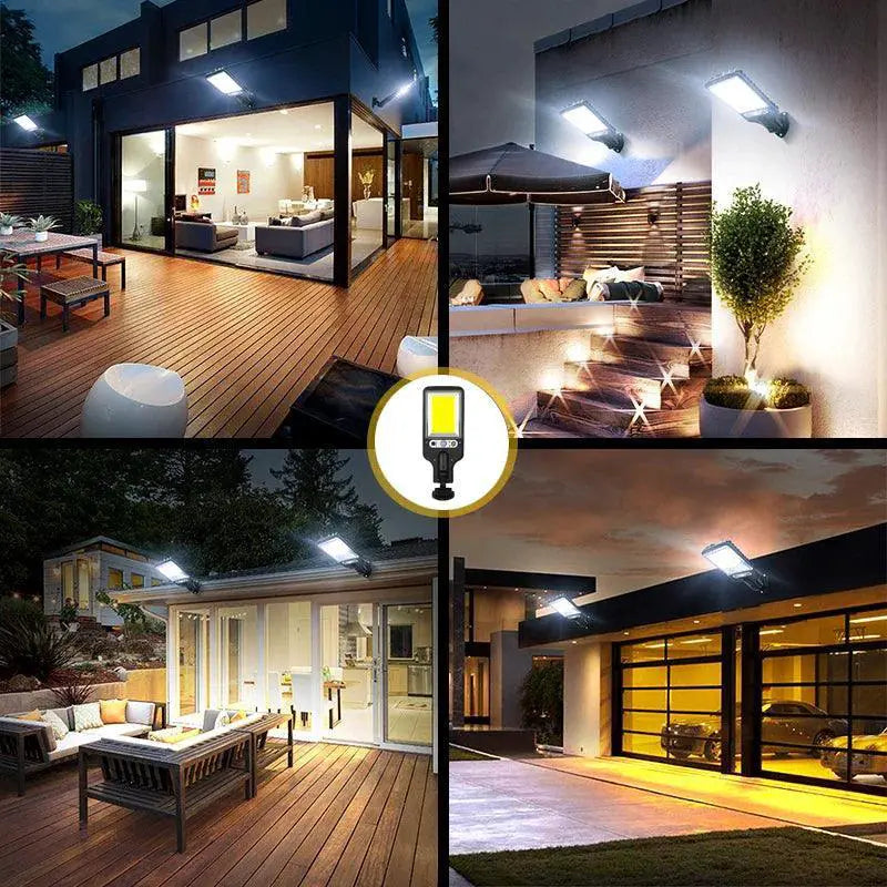 Solar Outdoor Led Wall Lamp With Motion Sensor Light