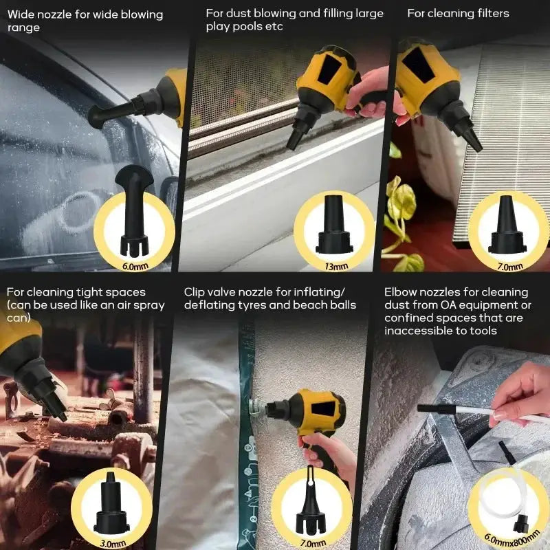 Cordless Electric Air Gun Brushless Dust Collector Tool