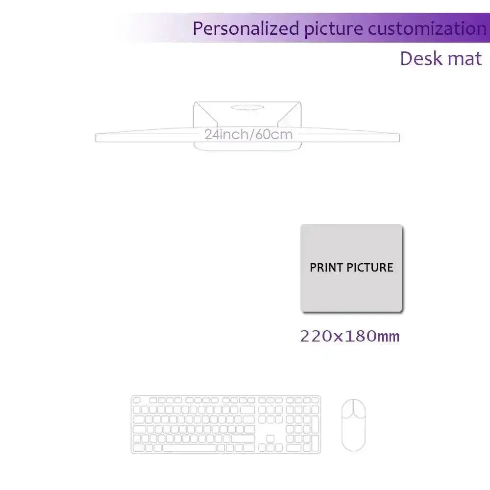 Anime Pink Deskmat Personalized Gaming Mouse Pad For Gamers