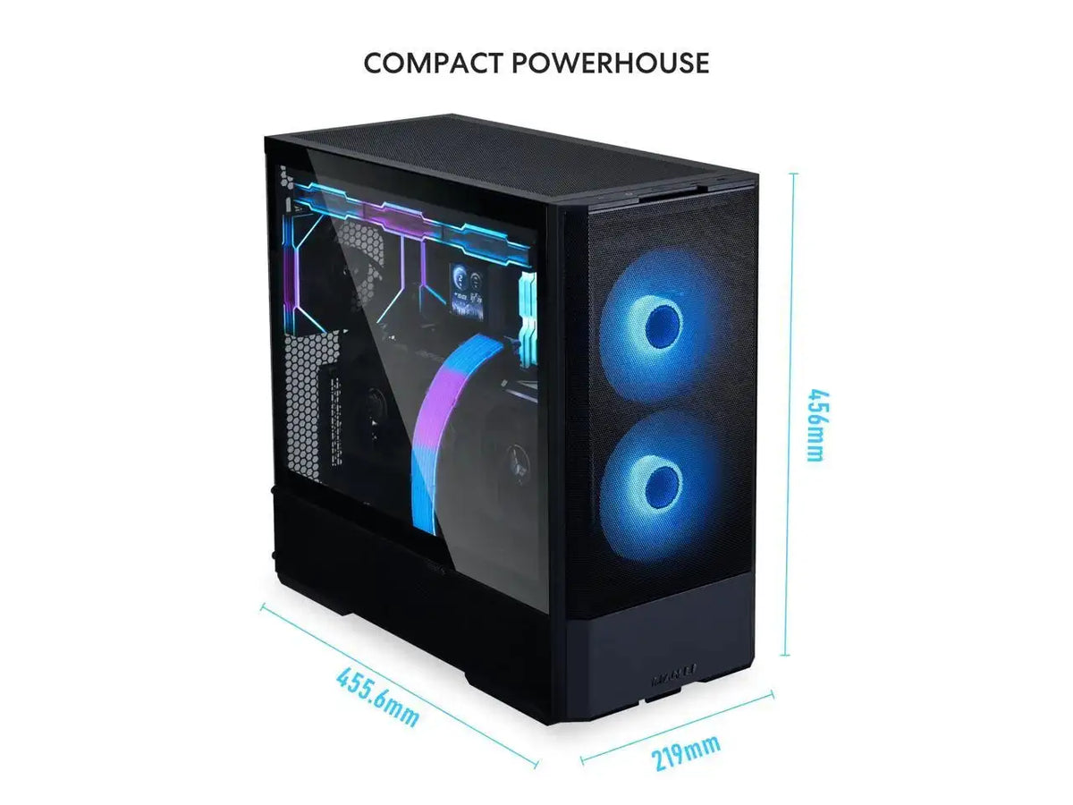 LIAN LI LANCOOL 207 Compact ATX RGB Gaming Computer Case, Tower Chassis w/ 2x140mm  ARGB,2x120mm PWM Fans Pre-Installed, reinventing ATX Layout / Tempered Glass