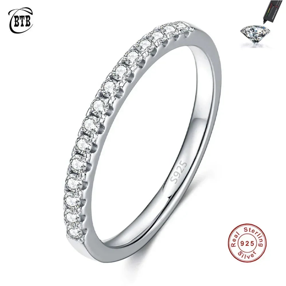 Moissanite Ring 925 sterling silver — product view 1
