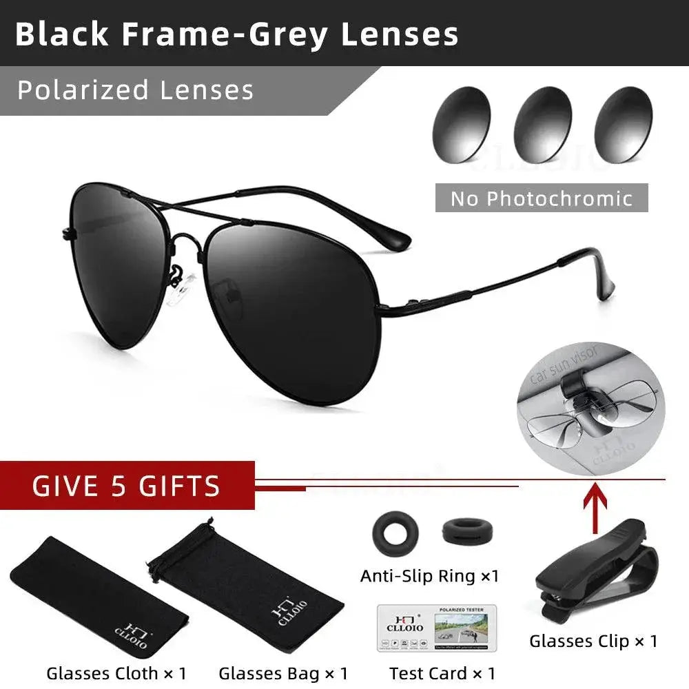 Stylish Photochromic Titanium Polarized Sunglasses for Men