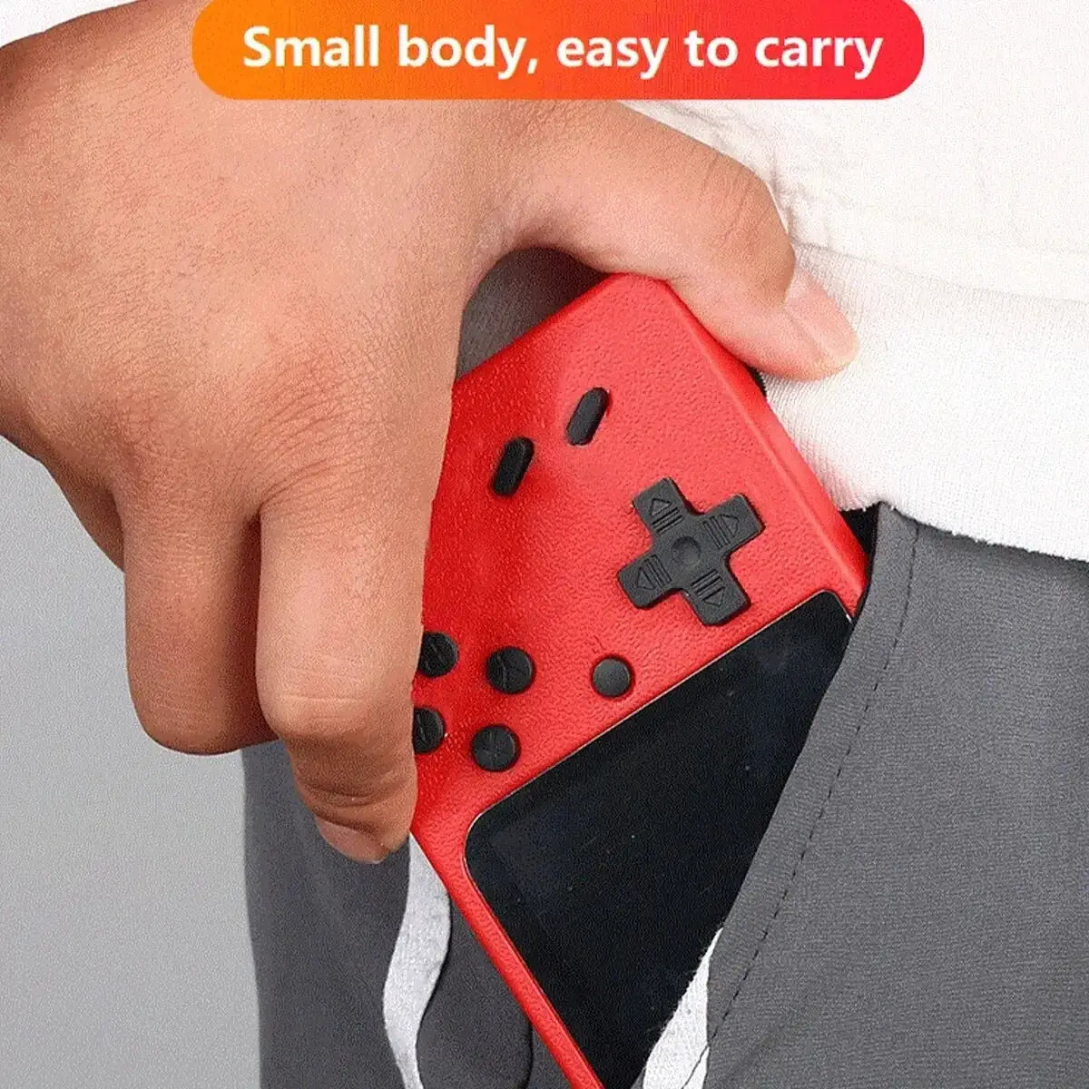Red Retro Handheld Console With 400 Classic Games Collection