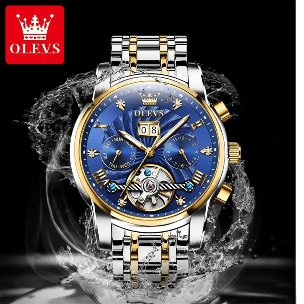 Olevs Men Tourbillon Mechanical Watch — product image 4